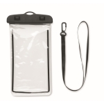 Pochette pour téléphone étanche avec cordon réglable et amovible couleur noir