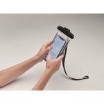 Pochette pour téléphone étanche avec cordon réglable et amovible couleur noir sixième vue photographique