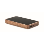 Chargeur sans fil rectangulaire en bois d'acacia 15W couleur noir