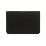 Pochette pour ordinateur 15'' en coton à bouton en bambou 120 g/m² couleur noir quatrième vue