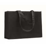 Sac cabas en RPET non tissé couleur unie avec longues anses 80 g/m² couleur noir