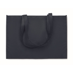 Sac cabas en RPET non tissé couleur unie avec longues anses 80 g/m² couleur bleu deuxième vue