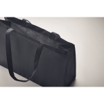 Sac cabas en RPET non tissé couleur unie avec longues anses 80 g/m² couleur bleu quatrième vue photographique