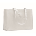 Sac cabas en RPET non tissé couleur unie avec longues anses 80 g/m² couleur blanc
