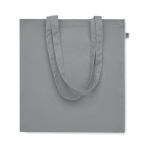 Sac en coton bio coloré à soufflet et longues anses 220 g/m²