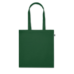 Sac en coton bio coloré à soufflet et longues anses 220 g/m²