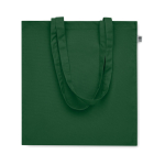 Sac en coton bio coloré à soufflet et longues anses 220 g/m²