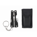 Couteau pliant 10 fonctions avec lampe torche et pochette couleur noir sixième vue
