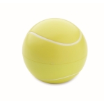 Baume à lèvres en ABS en forme de balle de tennis saveur vanille SPF10 couleur jaune deuxième vue