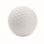 Baume à lèvres en ABS en forme de balle de golf saveur vanille SPF10 couleur blanc deuxième vue