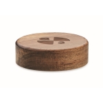 Chargeur circulaire sans fil en bois d'acacia 15W couleur bois deuxième vue principale