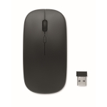 Souris sans fil en ABS avec batterie USB rechargeable et câble inclus couleur noir quatrième vue