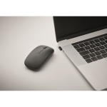 Souris sans fil en ABS avec batterie USB rechargeable et câble inclus couleur noir quatrième vue photographique