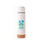 Thermos en acier inoxydable double paroi avec base en liège 500 ml vue avec zone d'impression