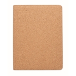 Conférencier A4 pliable en liège avec 30 pages rayées et stylo couleur beige deuxième vue
