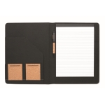 Conférencier A4 pliable en liège avec 30 pages rayées et stylo couleur beige troisième vue