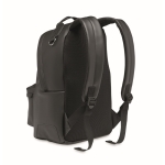 Sac à dos pour ordinateur 15'' en cuir synthétique avec poche avant couleur noir deuxième vue