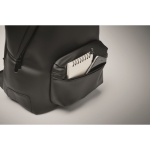 Sac à dos pour ordinateur 15'' en cuir synthétique avec poche avant couleur noir quatrième vue photographique