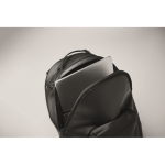 Sac à dos pour ordinateur 15'' en cuir synthétique avec poche avant couleur noir cinquième vue photographique