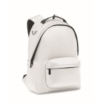 Sac à dos pour ordinateur 15'' en cuir synthétique avec poche avant couleur blanc