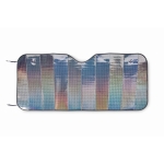 Pare-soleil pliable pour voiture avec mousse intérieure de 2 mm couleur argenté mat