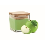 Bougie et bougeoir en verre couvercle bambou plusieurs senteurs 50 g couleur vert lime cinquième vue