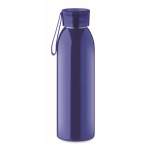 Bouteille en inox avec couvercle et anse en silicone assortie 650 ml couleur bleu quatrième vue