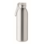 Bouteille en inox avec couvercle et anse en silicone assortie 650 ml couleur argenté mat quatrième vue