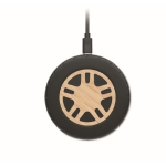 Chargeur rapide sans fil en forme de pneu de voiture 15W couleur bois