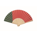 Éventail en bambou avec différents drapeaux européens couleur multicolore
