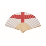 Éventail en bambou avec différents drapeaux européens couleur ivoire