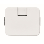 Hub USB à 4 ports avec USB et sorties type-A et type-C couleur blanc troisième vue