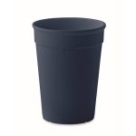 Gobelet réutilisable en plastique recyclé à paroi unique 250 ml couleur bleu marine