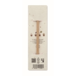 Crayon classique avec gomme présenté dans un papier ensemencé couleur blanc deuxième vue