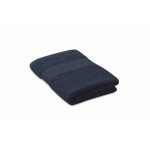 Serviette de bain en coton 100% bio douce et absorbante 360 g/m² 50x30 couleur bleu