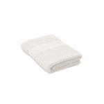 Serviette de bain en coton 100% bio douce et absorbante 360 g/m² 50x30 couleur blanc