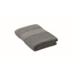 Serviette de bain en coton 100% bio douce et absorbante 360 g/m² 50x30 couleur gris