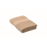Serviette de bain en coton 100% bio douce et absorbante 360 g/m² 50x30 couleur ivoire