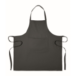 Tablier de cuisine en coton recyclé avec poche avant 220 g/m² couleur noir