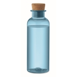 Bouteille Tritan Renew™ avec bouchon rond en liège 500 ml couleur bleu transparent deuxième vue