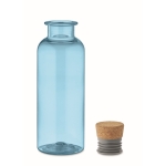 Bouteille Tritan Renew™ avec bouchon rond en liège 500 ml couleur bleu transparent troisième vue