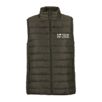 Gilet sans manche femme en duvet SOL'S Stream 280 g/m² couleur vert militaire vue avec zone d'impression