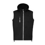 Veste softshell sans manches col, micropolaire 300 g/m² couleur noir première vue