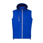 Veste softshell sans manches col, micropolaire 300 g/m² couleur bleu première vue