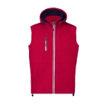 Veste softshell sans manches col, micropolaire 300 g/m² couleur rouge première vue