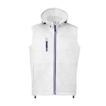 Veste softshell sans manches col, micropolaire 300 g/m² couleur blanc première vue