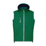 Veste softshell sans manches col, micropolaire 300 g/m² couleur vert première vue