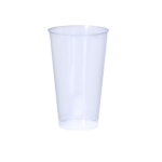 Gobelet réutilisable en plastique à finition translucide 450ml couleur transparent première vue