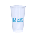 Gobelet réutilisable en plastique à finition translucide 450ml vue principale