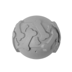 Balle en caoutchouc pour animaux de compagnie à motif d'os en relief couleur gris première vue